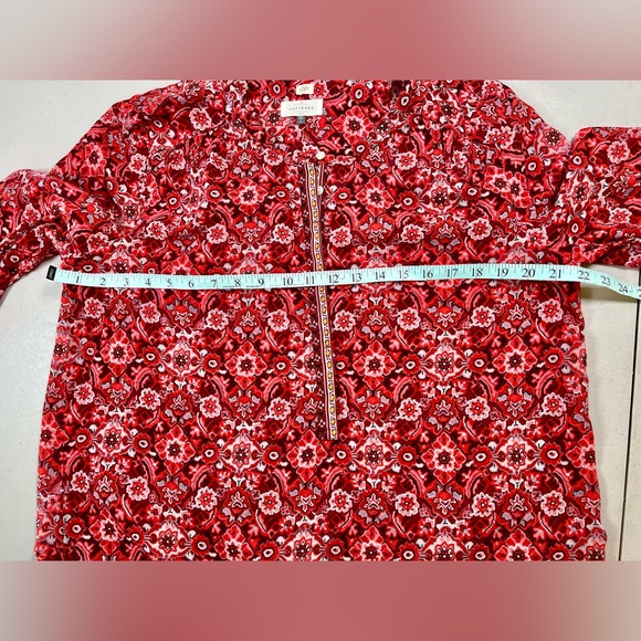 ANN TAYLOR LOFT Sz L The Softened Shirt Scarlet Bouquet
Softened Shirt Sheer - Picture 12 of 17